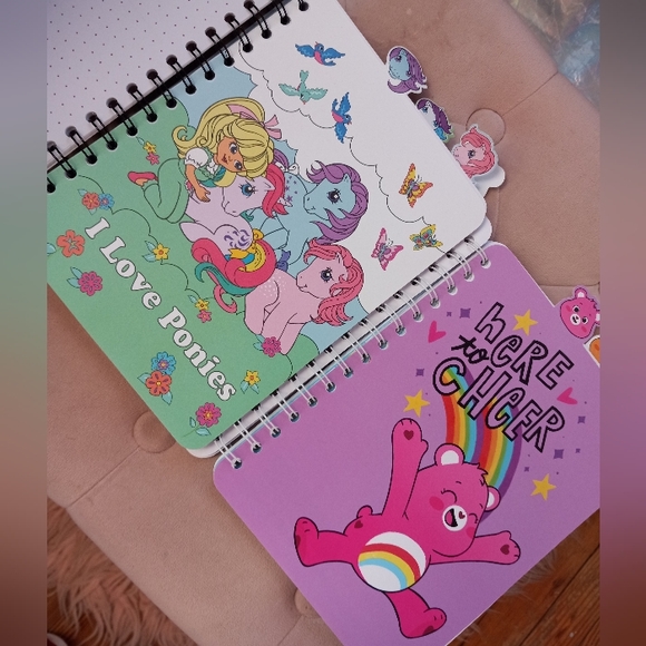 DK My Lil Pony & Carebear 5 tab diary/journal/ notepad spiral notebook nwt - Picture 4 of 7